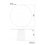 Stół okrągły fornirowany Tavle 145cm czarny dąb Nordifra