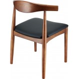 Krzesło drewniane designerskie Classy orzech/czarny marki Moos Home