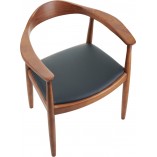 Krzesło drewniane designerskie King orzech/czarny marki Moos Home