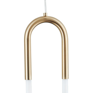 Stylizowa Lampa wisząca designerska U-shape 13 LED biało-mosiężna Step Into marki Step Into Design