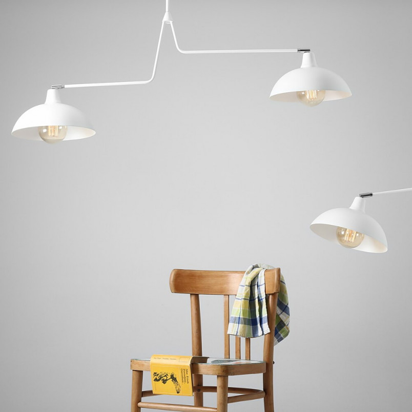 Lampa sufitowa podwójna skandynawska Espace biała marki Aldex