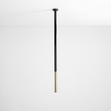 Lampa sufitowa glamour czarno-złota tuba Stick Long marki Aldex