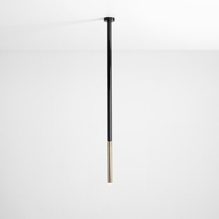 Lampa sufitowa glamour czarno-złota tuba Stick marki Aldex