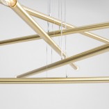 Lampa glamour wiszące tuby Tubo Gold X 100 złota marki Aldex