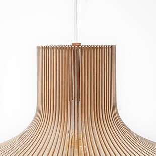 Duża lampa wisząca ze sklejki Goblet 80 marki PlyStudio do salonu