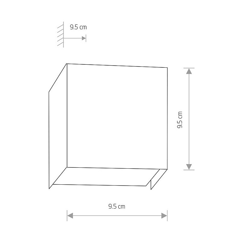 Kinkiet ścienny Cube Srebrny marki Nowodvorski