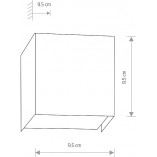 Kinkiet ścienny Cube Srebrny marki Nowodvorski