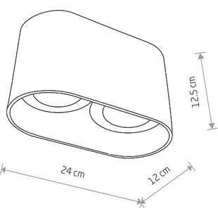 Lampa Spot podwójna Oval II Czarny marki Nowodvorski