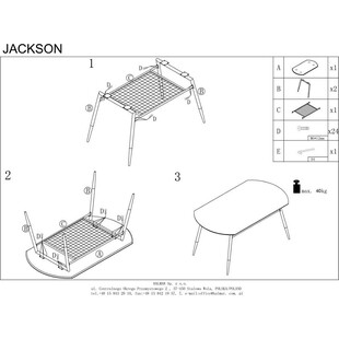 Stół loft z półką Jackson 160x90 dąb złoty/czarny marki Halmar