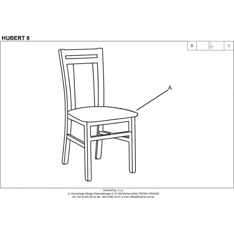 Krzesło drewniane tapicerowane HUBERT8 białe/Inari 23 marki Halmar