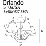 Żyrandol nowoczesny z abażurami Orlando 65 Czarny/Metal Szczotkowany marki MaxLight