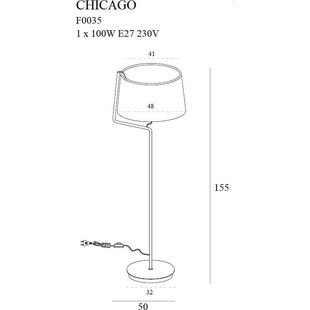 Lampa podłogowa z abażurem Chicago Biała marki MaxLight