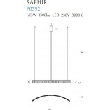 Lampa wisząca podłużna glamour Saphir 100 LED chrom marki MaxLight