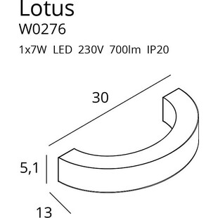 Kinkiet glamour/nowoczesny Lotus LED złoty marki MaxLight