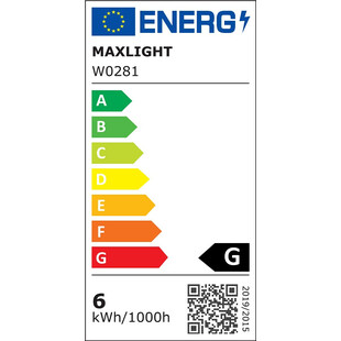 Kinkiet minimalistyczny podłużny Sabre 61 LED czarny marki MaxLight