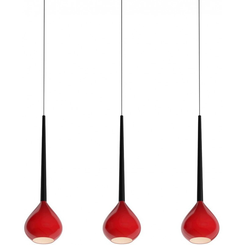 Lampa wisząca szklana potrójna Libra 3Czerwona marki ZumaLine