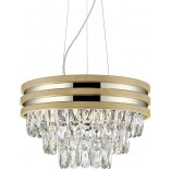 Lampa wisząca glamour z kryształkami Naica 38cm złoty / srebrny ZumaLine