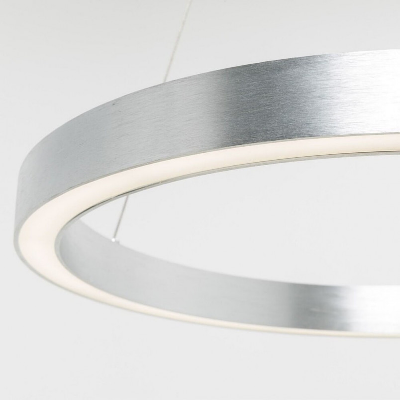 Lampa wisząca okrągła nowoczesna Carlo LED 50cm srebrna ZumaLine