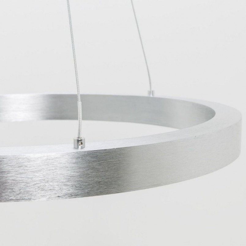 Lampa wisząca okrągła nowoczesna Carlo LED 50cm srebrna ZumaLine