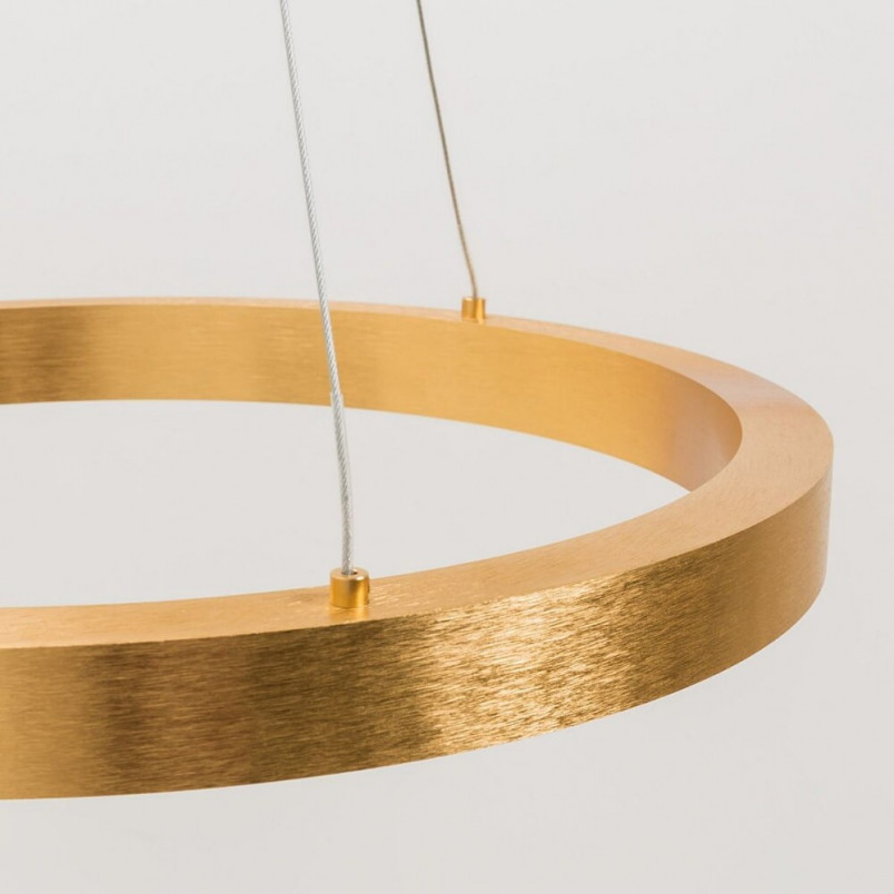 Lampa wisząca okrągła nowoczesna Carlo LED 40cm złota ZumaLine