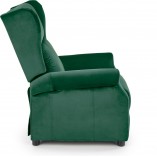 Fotel welurowy rozkładany Agustin II ciemno zielony marki Halmar