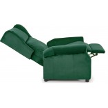 Fotel welurowy rozkładany Agustin II ciemno zielony marki Halmar