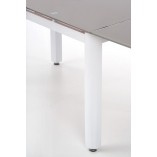 Stół rozkładany szklany ALSTON 120x80 beżowy/biały marki Halmar
