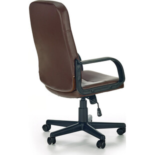 Fotel biurowy pracowniczy DENZEL ciemno brązowy marki Halmar