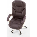 Fotel gabinetowy DESMOND ciemno brązowy marki Halmar