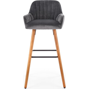 Krzesło barowe tapicerowane H-93 75 ciemny popiel marki Halmar