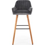 Krzesło barowe tapicerowane H-93 75 ciemny popiel marki Halmar