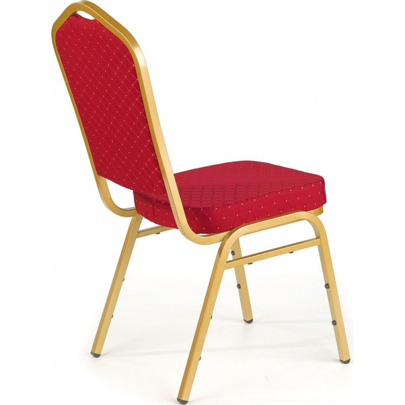Krzesło weselne tapicerowane K66 bordowy/złoty marki Halmar