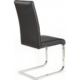 Krzesło nowoczesne z ekoskóry na płozie K85 czarne marki Halmar