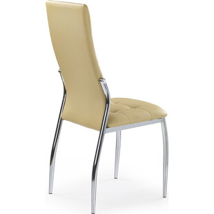 Krzesło pikowane z ekoskóry K209 beżowe marki Halmar