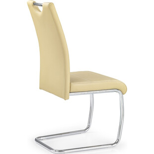 Krzesło nowoczesne z ekoskóry na płozie K211 beżowe marki Halmar