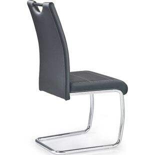 Krzesło nowoczesne z ekoskóry na płozie K211 czarne marki Halmar
