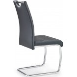 Krzesło nowoczesne z ekoskóry na płozie K211 czarne marki Halmar