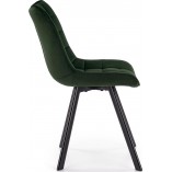 Krzesło tapicerowane pikowane K332 ciemno zielone marki Halmar