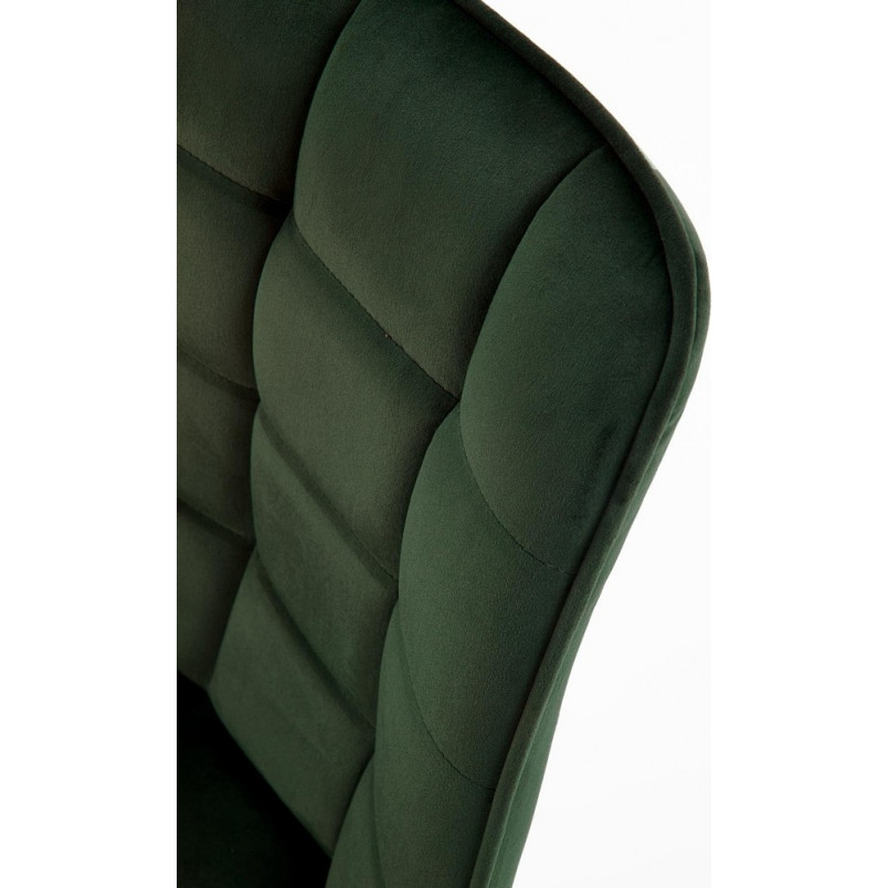 Krzesło tapicerowane pikowane K332 ciemno zielone marki Halmar