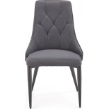 Krzesło welurowe pikowane K365 popiel marki Halmar