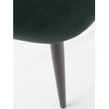 Krzesło welurowe "muszelka" K384 ciemno zielone marki Halmar