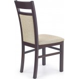 Krzesło drewniane tapicerowane GERARD2 ciemny orzech marki Halmar