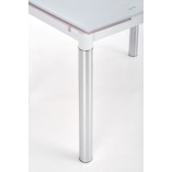 Stół rozkładany szklany LOGAN II 96x70 biały/chrom marki Halmar