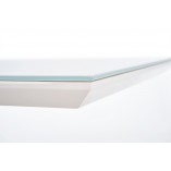 Stół szklany prostokątny NEXUS 160x90 biały/dąb sonoma marki Halmar