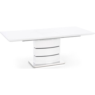Stół rozkładany na jednej nodze NOBEL 160x90 biały/czarny marki Halmar