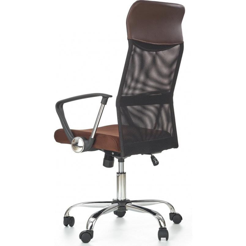 Fotel biurowy z siatki VIRE brązowy marki Halmar