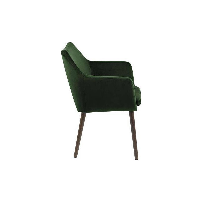 Krzesło tapicerowane z podłokietnikami Nora VIC zielone marki Actona