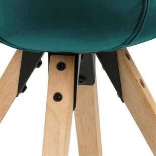 Krzesło tapicerowane skandynawskie Dima VIC zielony/drewno marki Actona