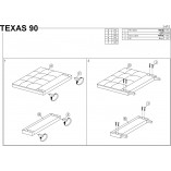 Łóżko welurowe jednoosobowe Texas Velvet 90x200 szary/dąb marki Signal