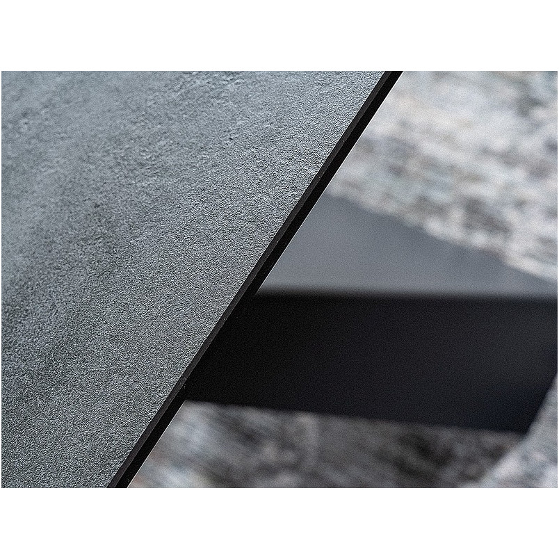 Stół nowoczesny rozkładany Salvadore Ceramic szary marmur/czarny mat marki Signal